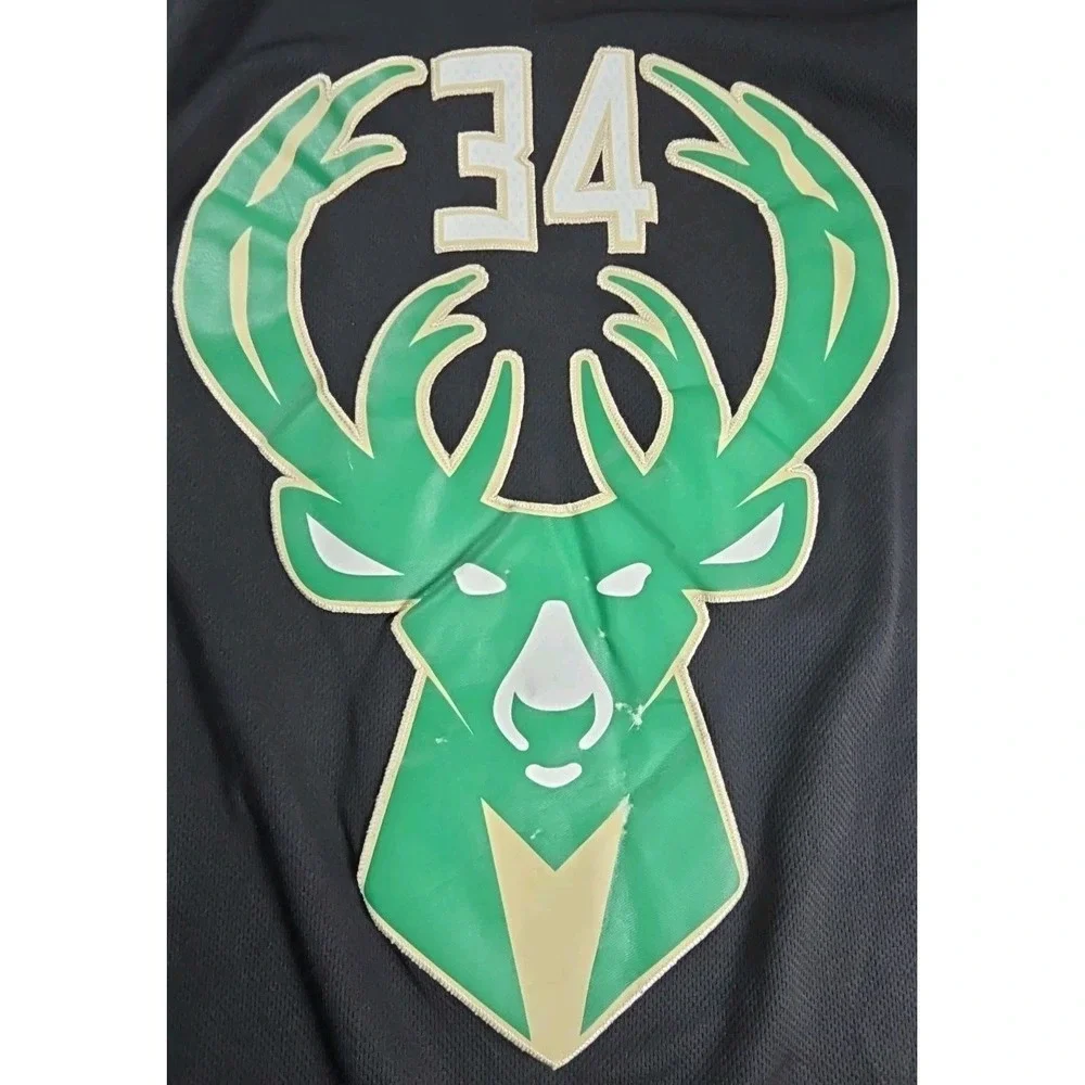 Adidas Milwaukee Bucks Giannis Antetokounmpo Jersey Mens S Black Fear The Deer